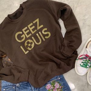 COPY - Geez Louis Chocolate Brown Sweatshirt